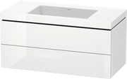 Duravit L-Cube 39 3/8'' Wall Mount Two Drawer c-bonded Single Vanity, Including Cabinet and