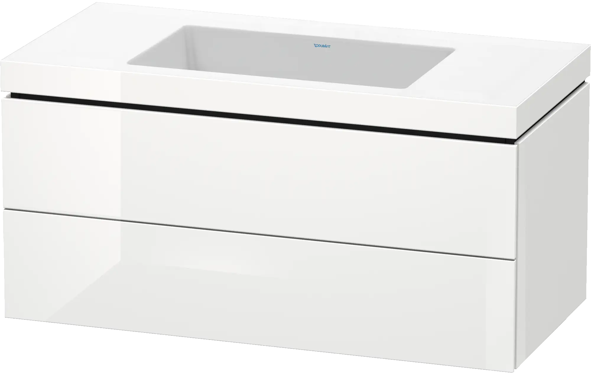 Duravit L-Cube 39 3/8'' Wall Mount Two Drawer c-bonded Single Vanity, Including Cabinet and
