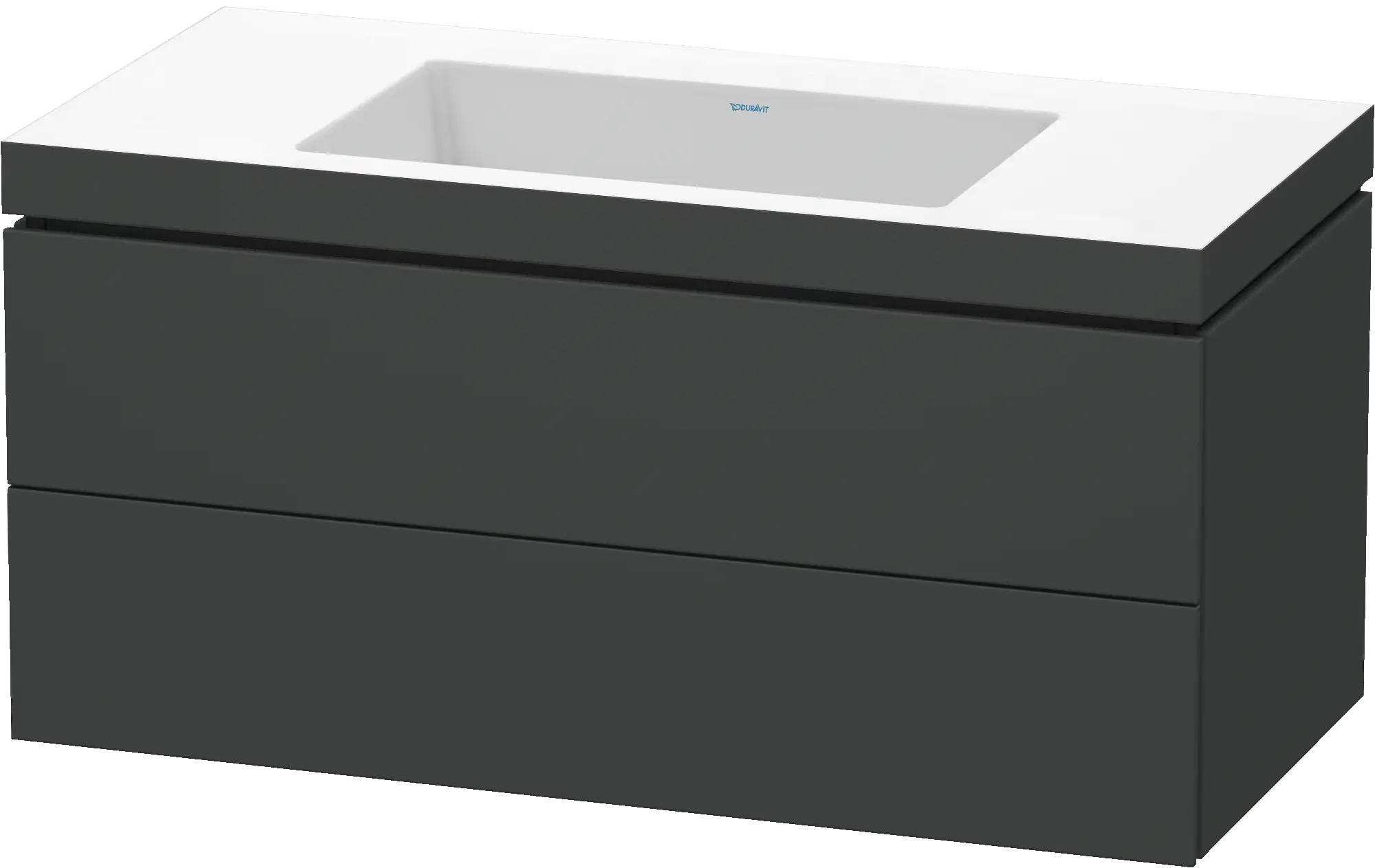 Duravit L-Cube 39 3/8'' Wall Mount Two Drawer c-bonded Single Vanity, Including Cabinet and