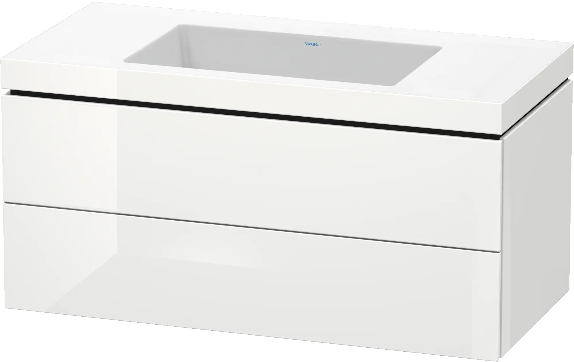 Duravit L-Cube 39 3/8'' Wall Mount Two Drawer c-bonded Single Vanity, Including Cabinet and