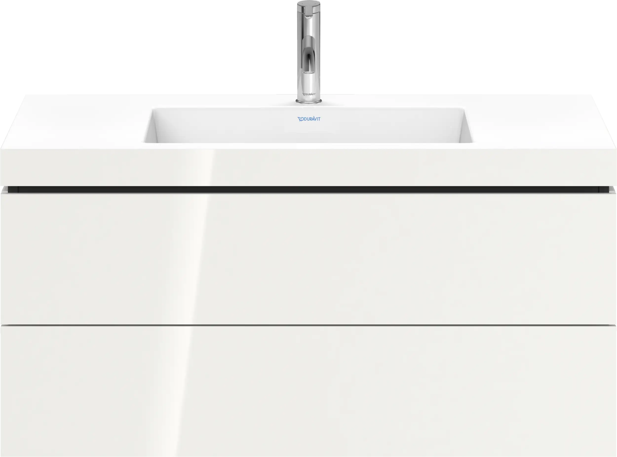 Duravit L-Cube 39 3/8'' Wall Mount Two Drawer c-bonded Single Vanity, Including Cabinet and Single Hole Sink