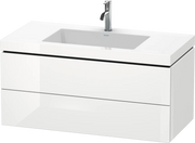 Duravit L-Cube 39 3/8'' Wall Mount Two Drawer c-bonded Single Vanity, Including Cabinet and Single Hole Sink