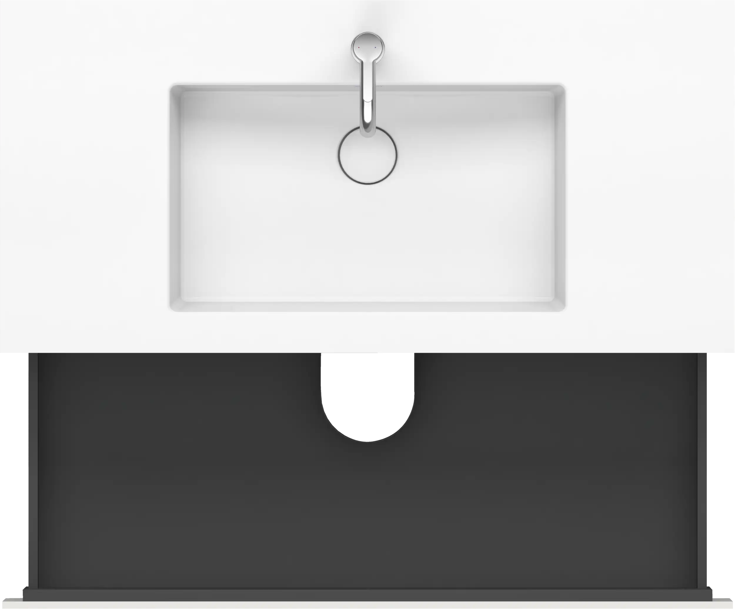 Duravit L-Cube 39 3/8'' Wall Mount Two Drawer c-bonded Single Vanity, Including Cabinet and Single Hole Sink