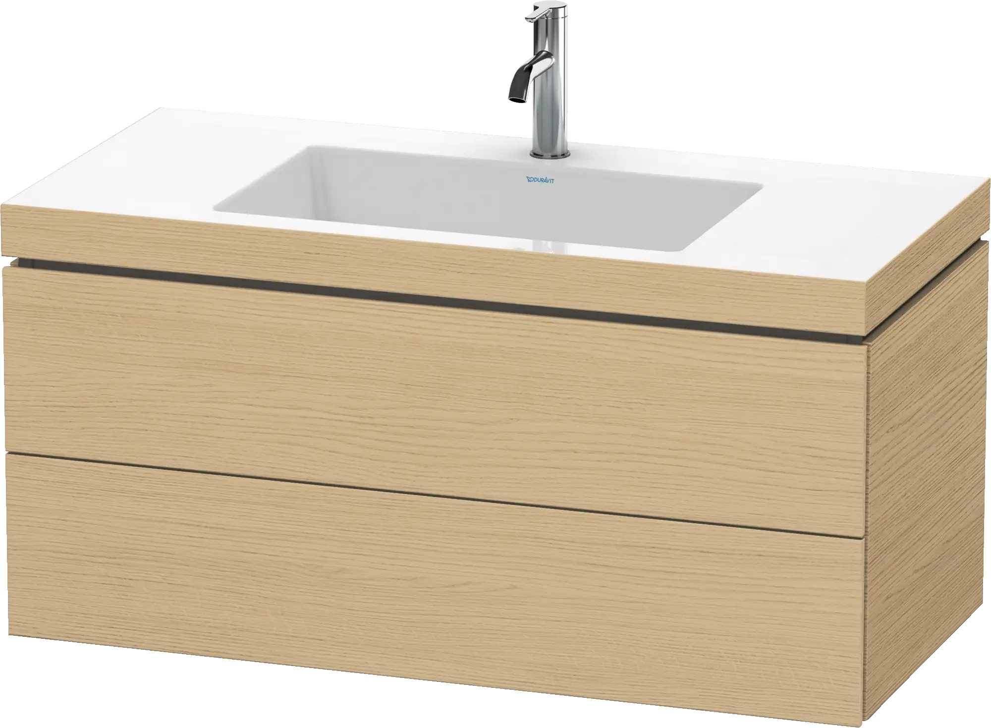 Duravit L-Cube 39 3/8'' Wall Mount Two Drawer c-bonded Single Vanity, Including Cabinet and Single Hole Sink