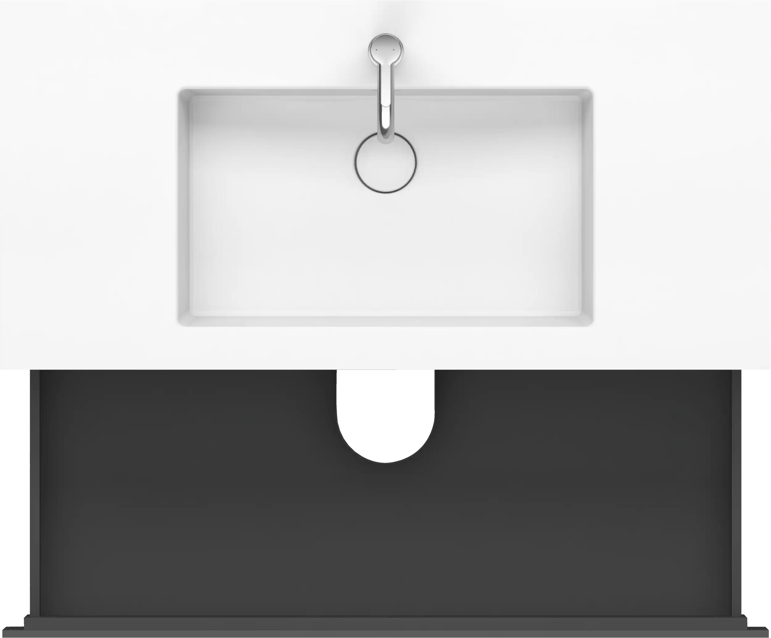 Duravit L-Cube 39 3/8'' Wall Mount Two Drawer c-bonded Single Vanity, Including Cabinet and Single Hole Sink