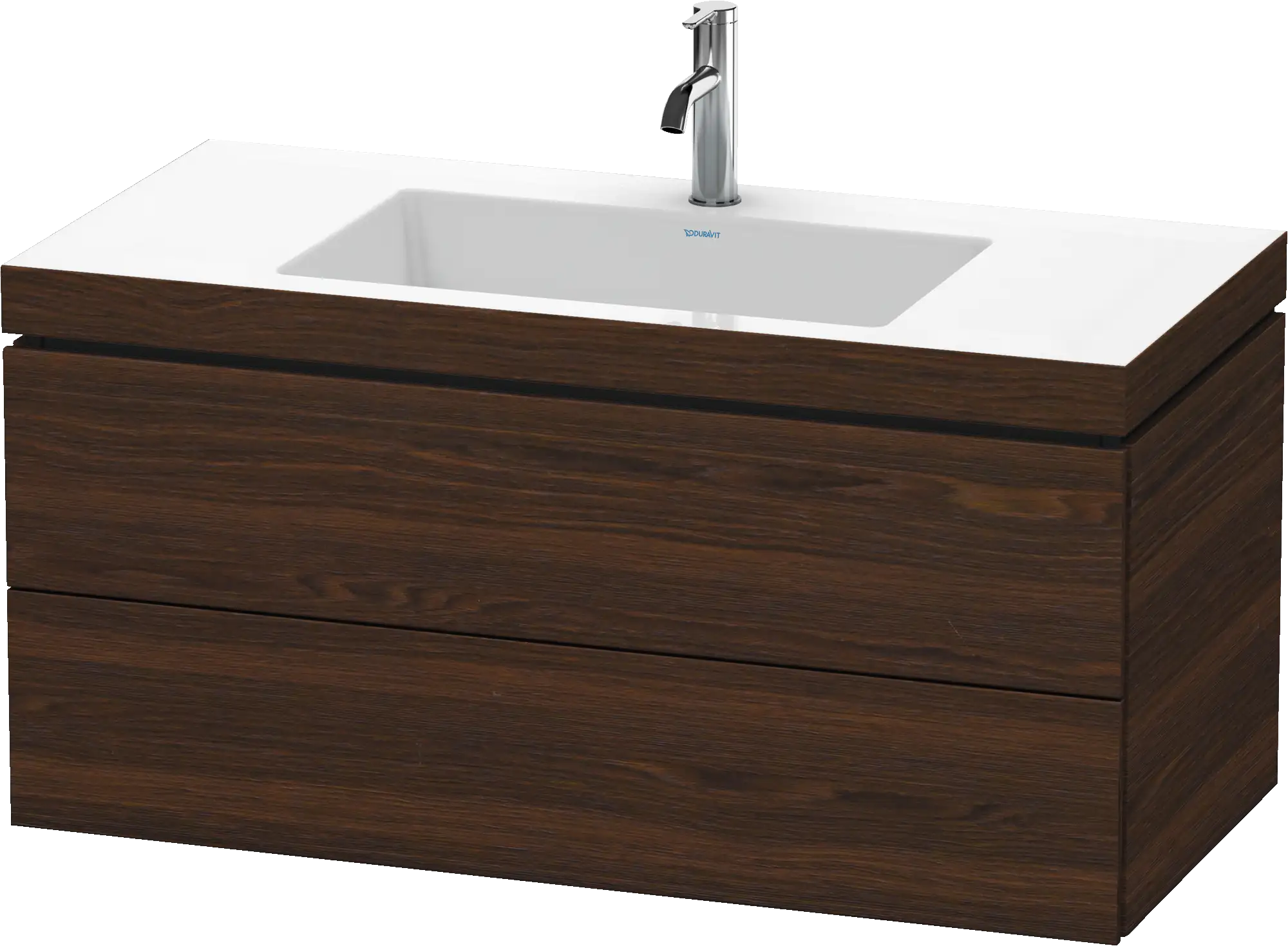 Duravit L-Cube 39 3/8'' Wall Mount Two Drawer c-bonded Single Vanity, Including Cabinet and Single Hole Sink