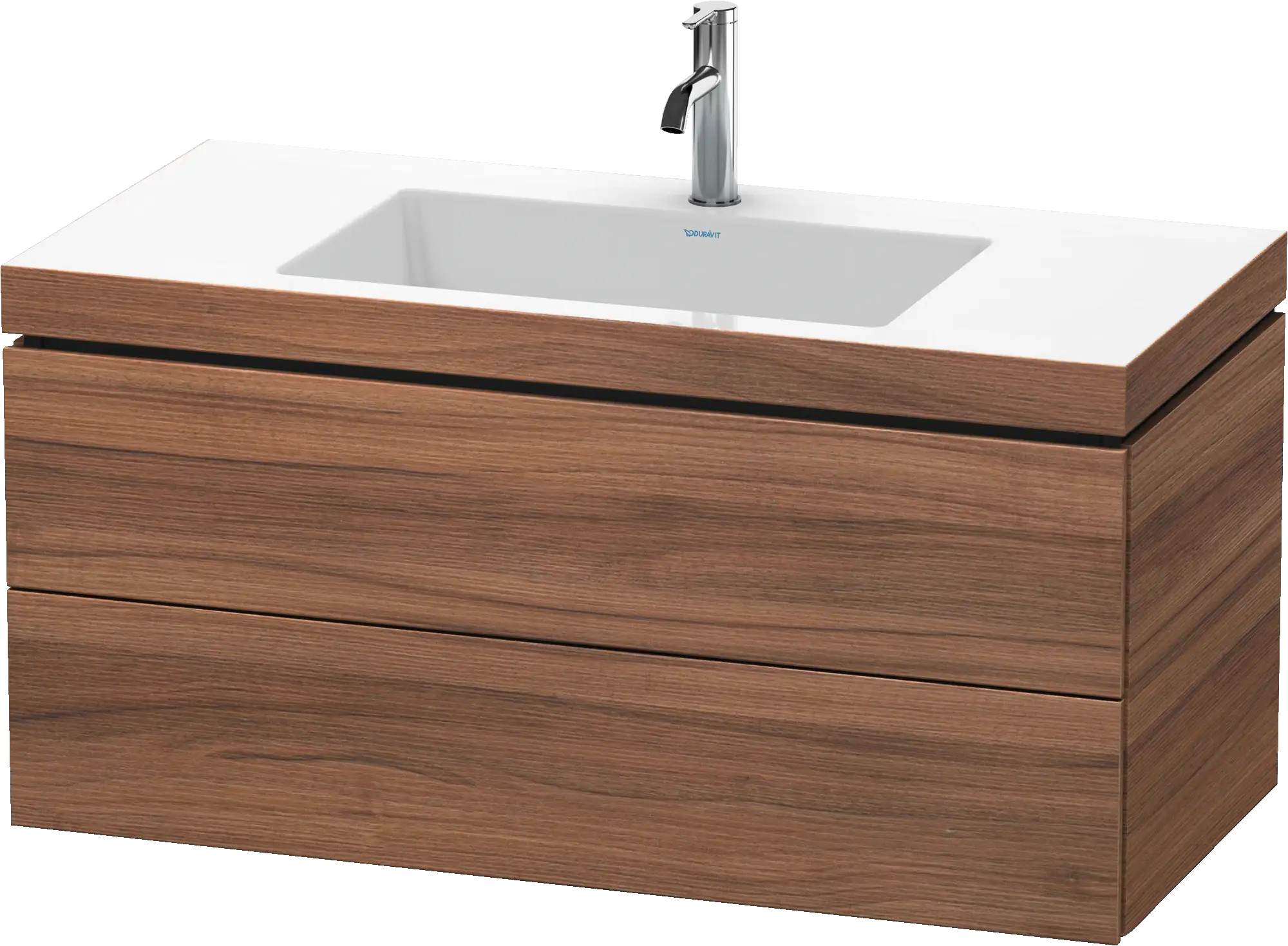 Duravit L-Cube 39 3/8'' Wall Mount Two Drawer c-bonded Single Vanity, Including Cabinet and Single Hole Sink
