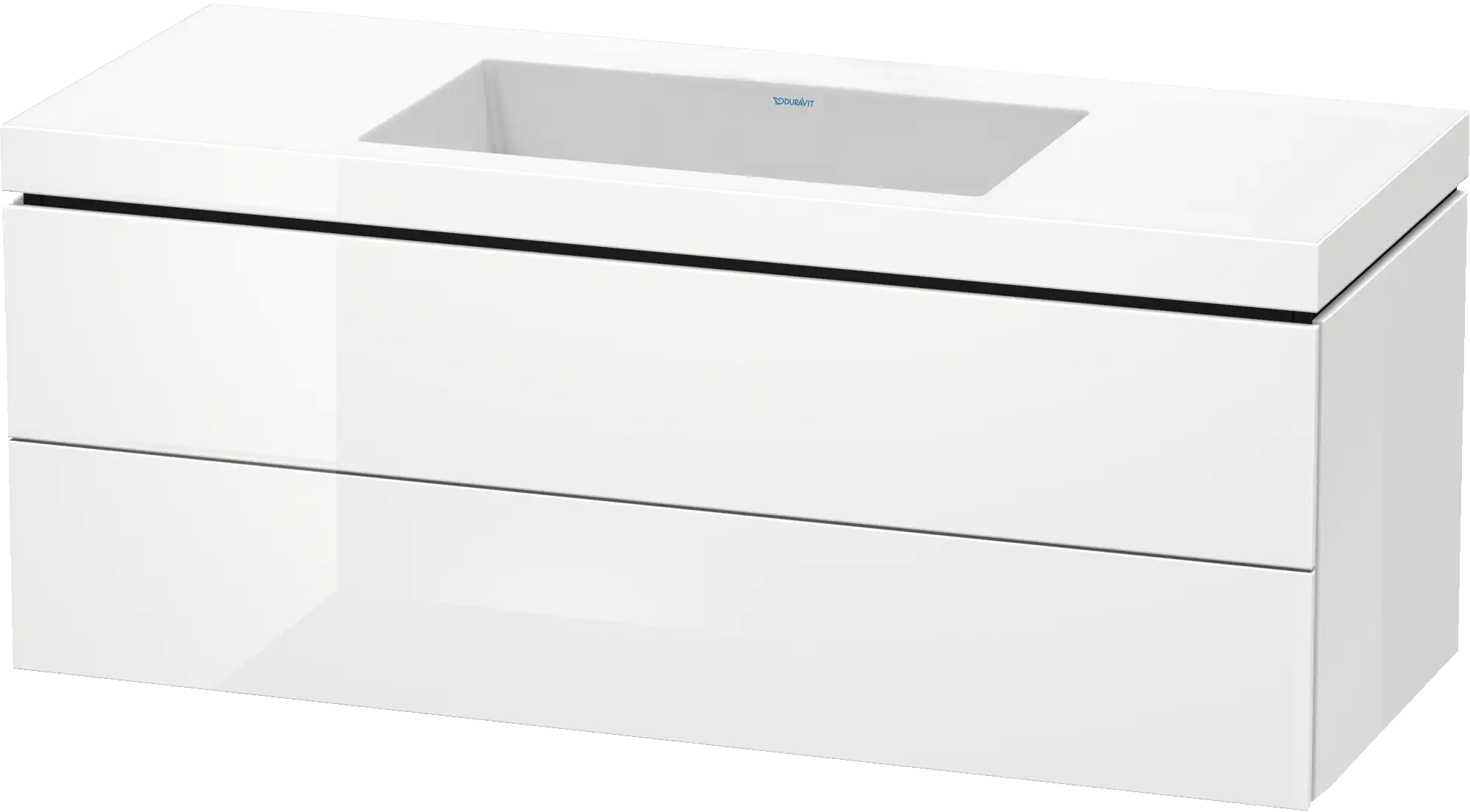 Duravit L-Cube 47 1/4'' Wall Mount Two Drawer c-bonded Single Vanity, Including Cabinet and