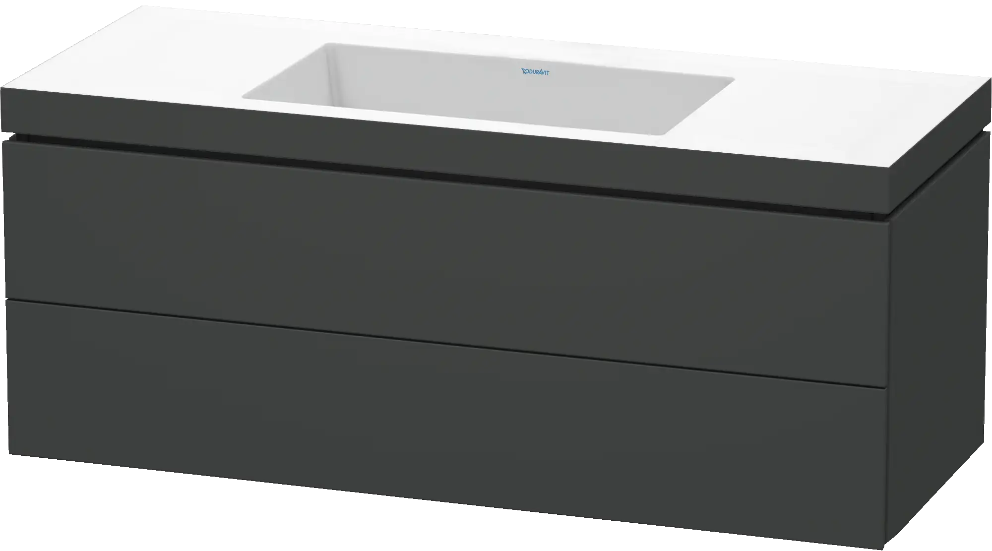 Duravit L-Cube 47 1/4'' Wall Mount Two Drawer c-bonded Single Vanity, Including Cabinet and