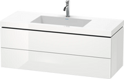Duravit L-Cube 47 1/4'' Wall Mount Two Drawer c-bonded Single Vanity, Including Cabinet and Single Hole Sink