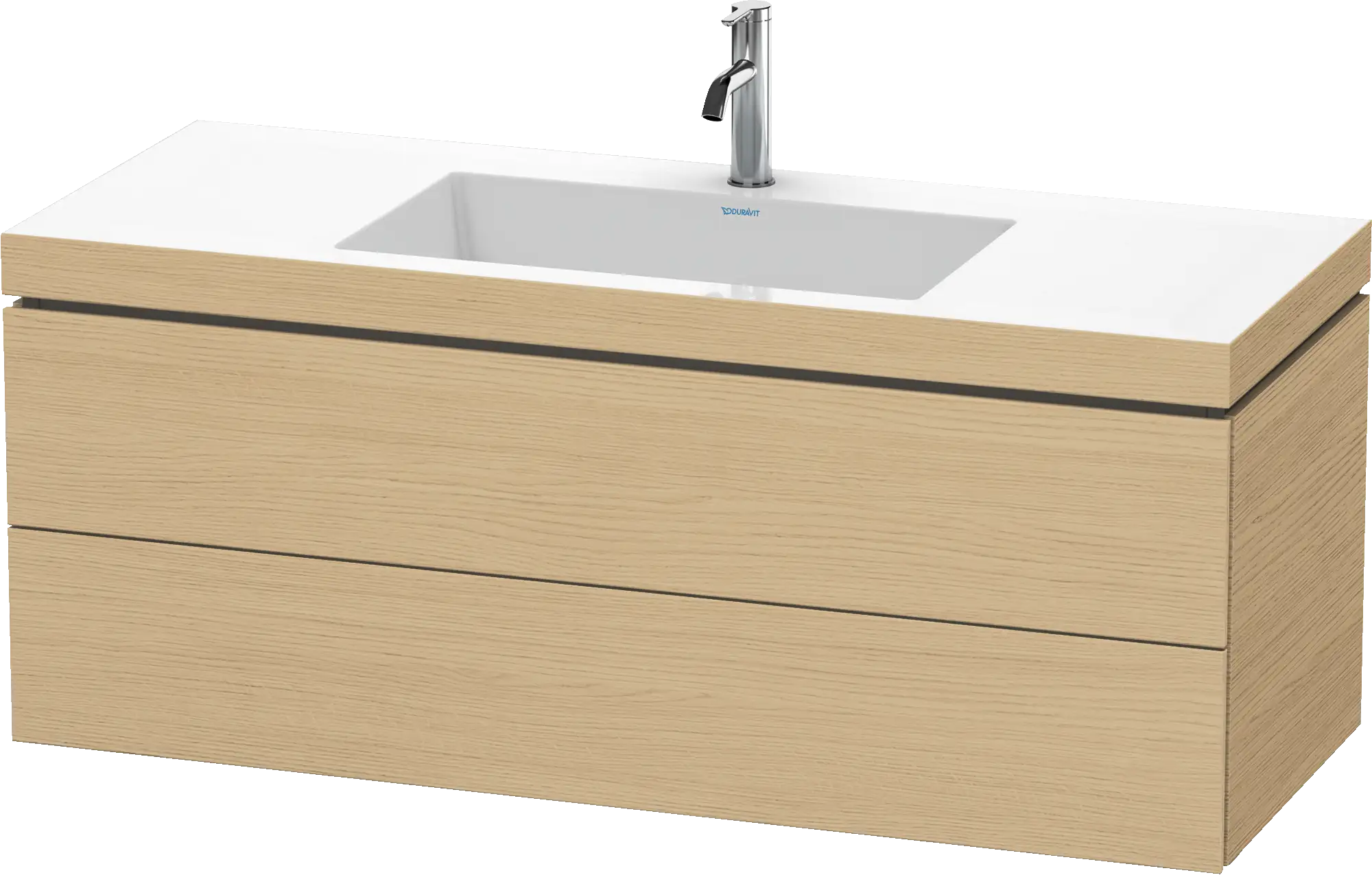 Duravit L-Cube 47 1/4'' Wall Mount Two Drawer c-bonded Single Vanity, Including Cabinet and Single Hole Sink