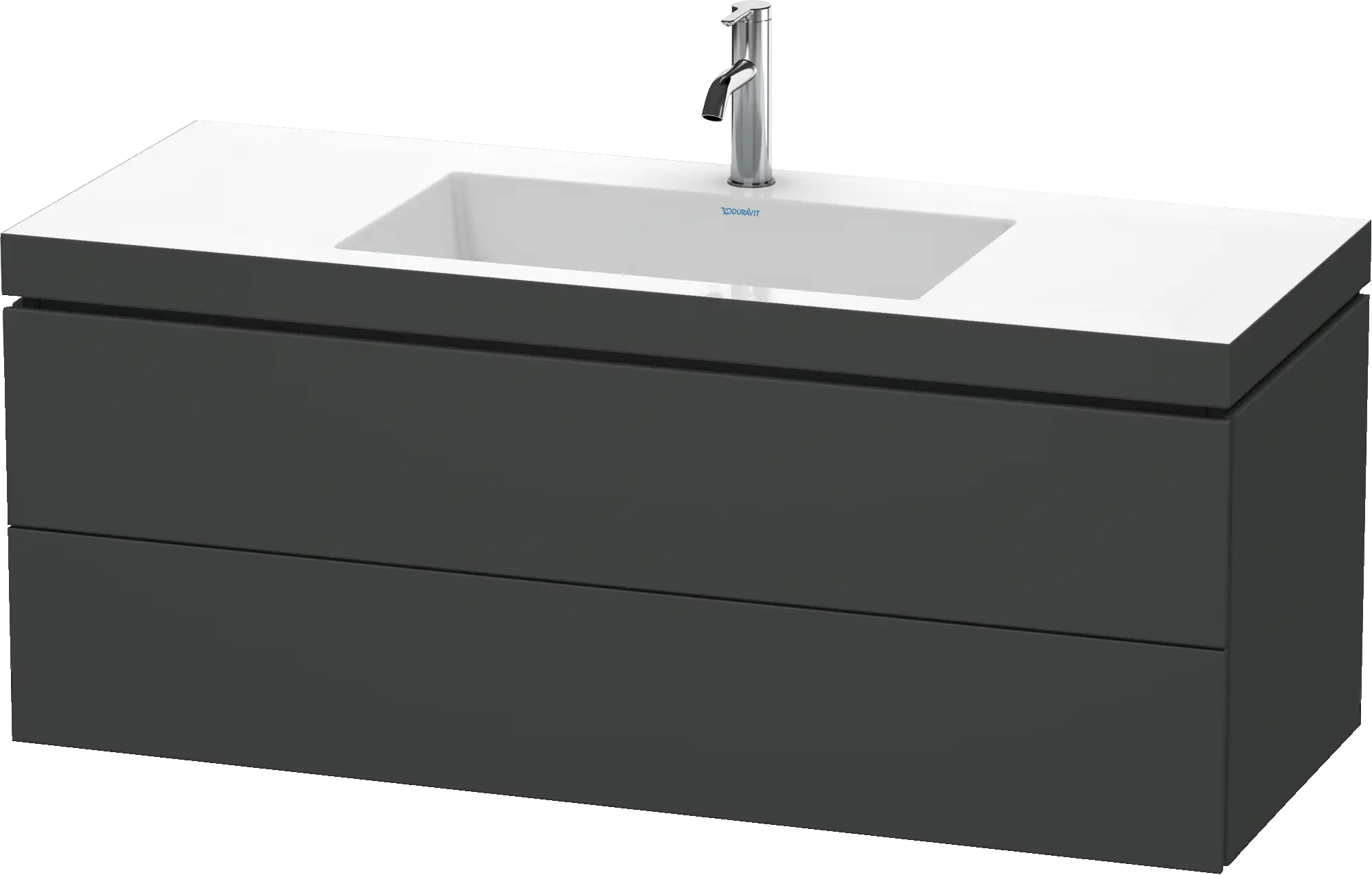 Duravit L-Cube 47 1/4'' Wall Mount Two Drawer c-bonded Single Vanity, Including Cabinet and Single Hole Sink