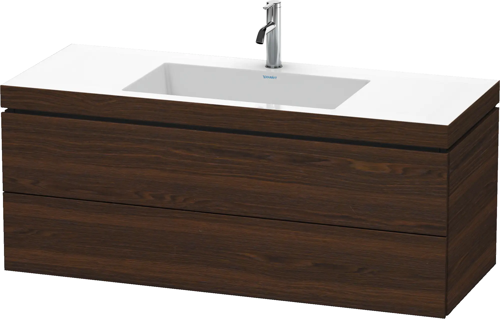 Duravit L-Cube 47 1/4'' Wall Mount Two Drawer c-bonded Single Vanity, Including Cabinet and Single Hole Sink