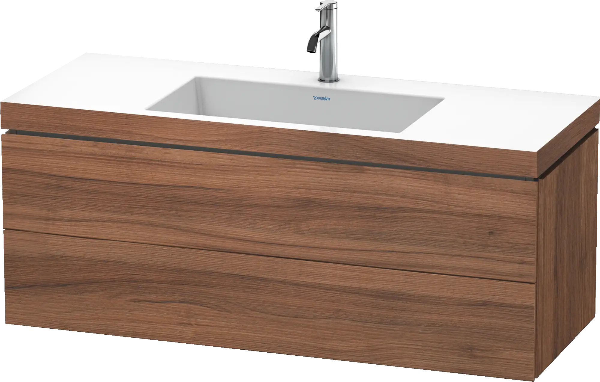 Duravit L-Cube 47 1/4'' Wall Mount Two Drawer c-bonded Single Vanity, Including Cabinet and Single Hole Sink