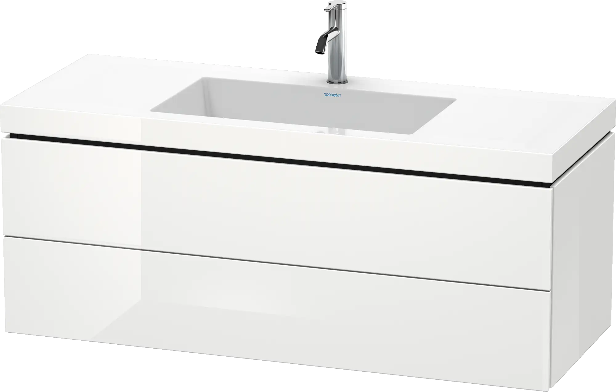 Duravit L-Cube 47 1/4'' Wall Mount Two Drawer c-bonded Single Vanity, Including Cabinet and Single Hole Sink