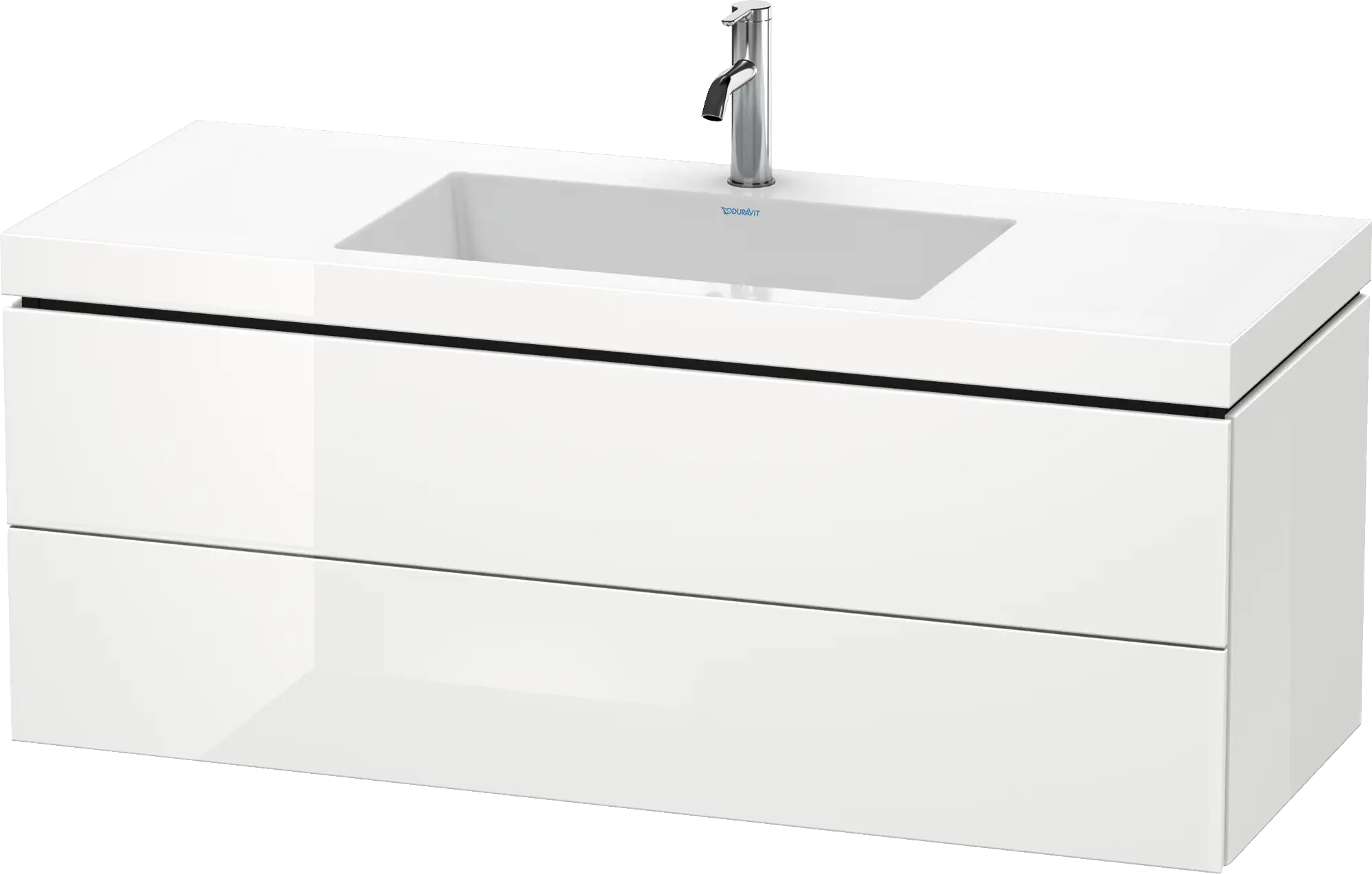 Duravit L-Cube 47 1/4'' Wall Mount Two Drawer c-bonded Single Vanity, Including Cabinet and Single Hole Sink