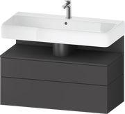 Studio F. A. Porsche Collection 39'' Wall Mount Two Drawer Single Vanity Cabinet in Matte Graphite, Sink Sold Separately