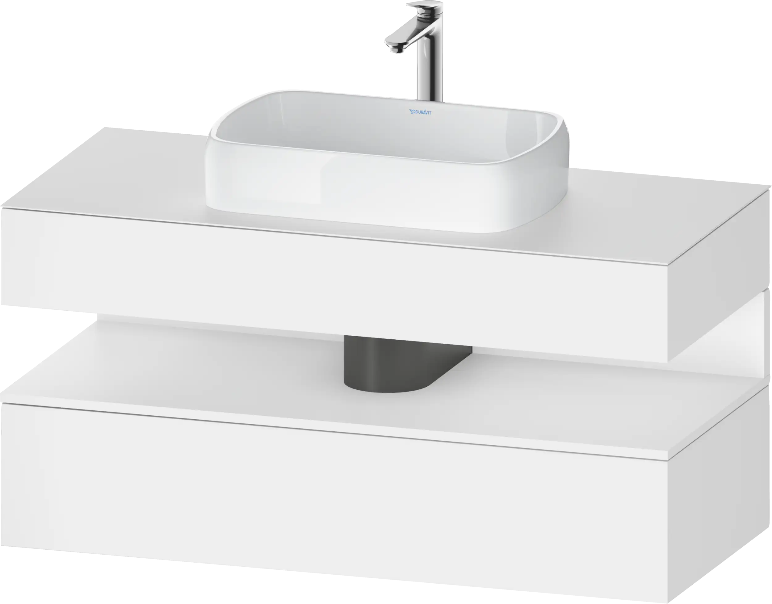 Duravit Qatego 47 1/4'' Single Vanity Cabinet in Matte White, Sink Sold Separately