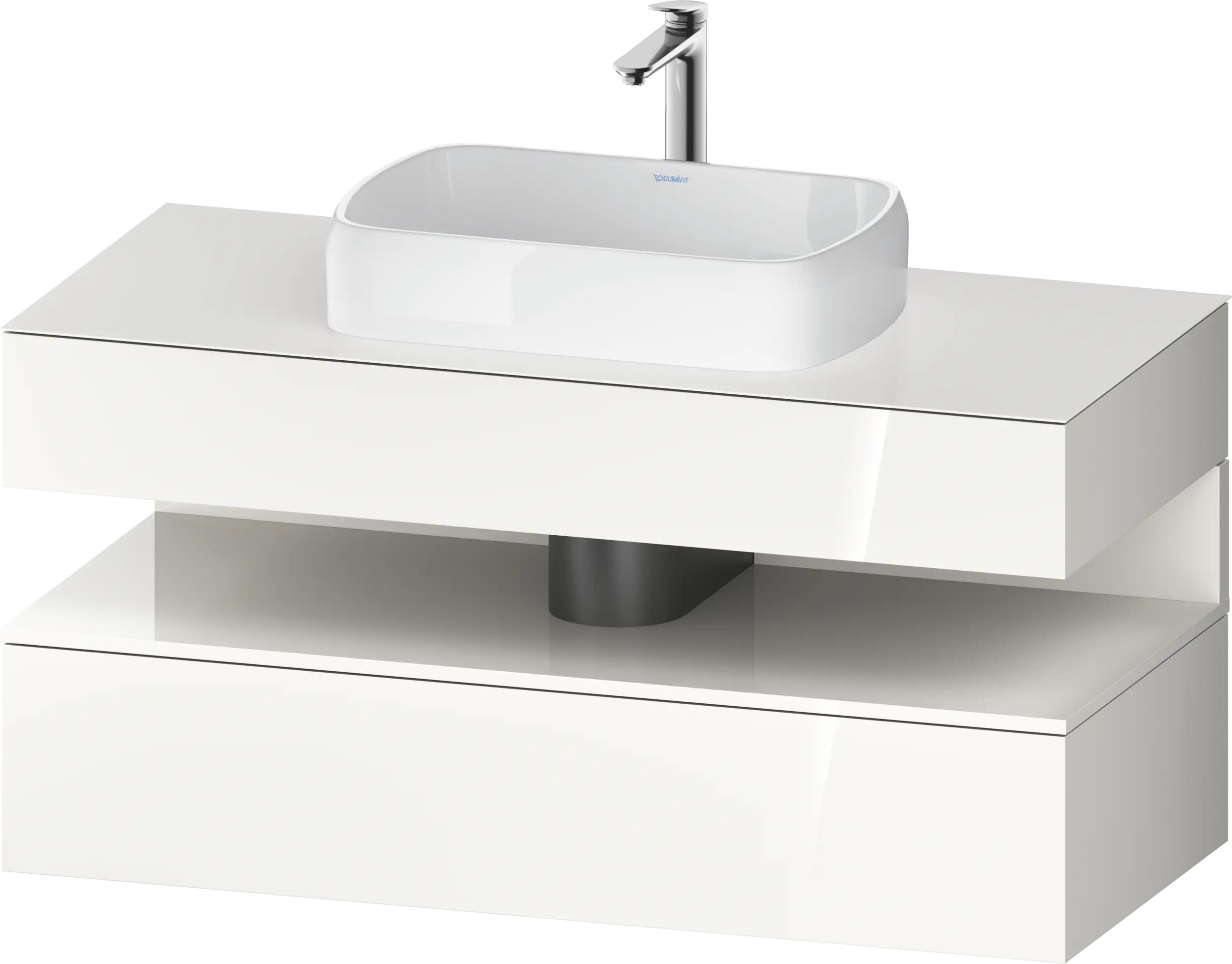 Duravit Qatego 47 1/4'' Single Vanity Cabinet in Matte White, Sink Sold Separately