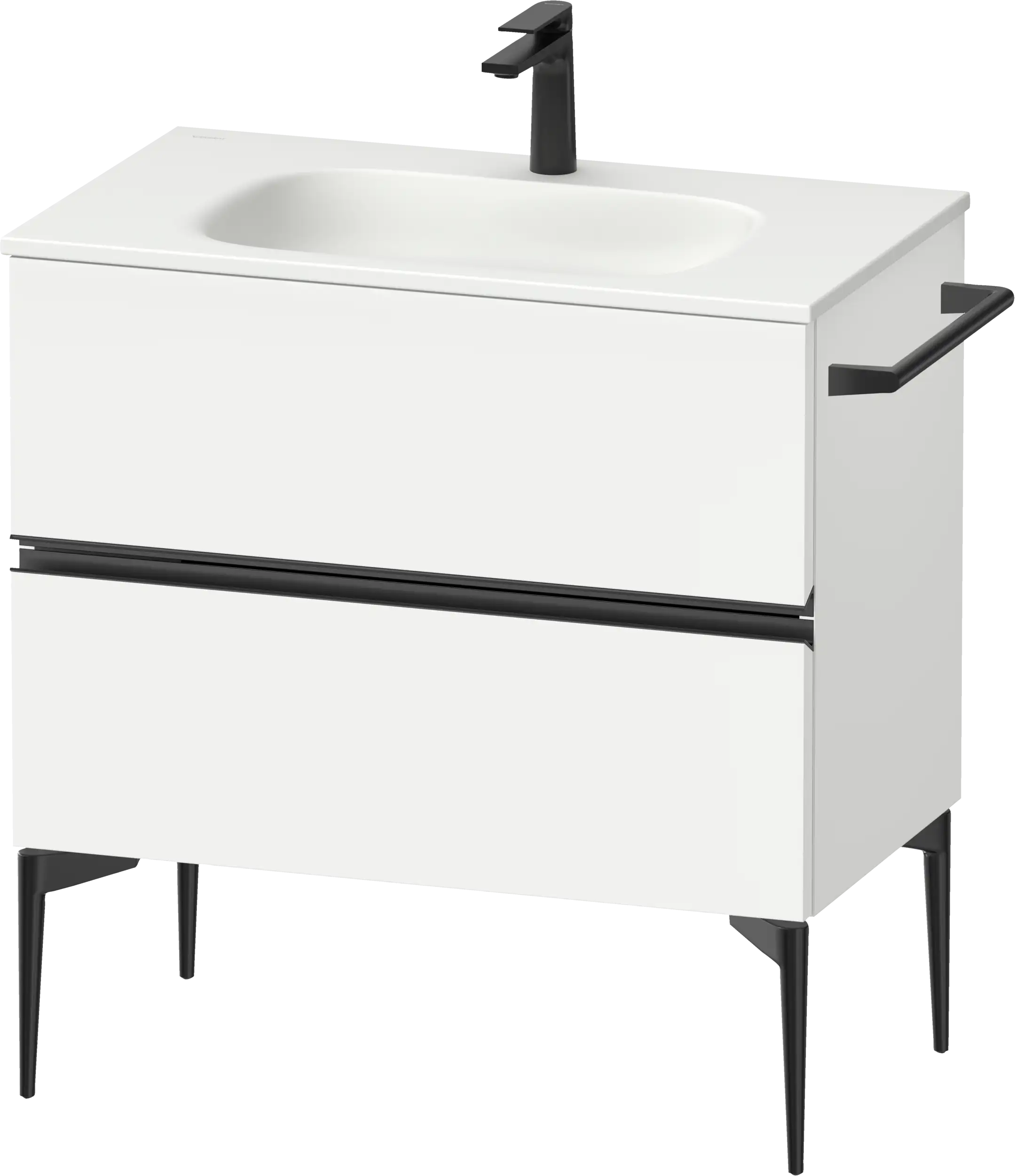 Duravit Sivida 31 7/8'' Wall Mount Two Drawer Single Vanity Cabinet, Sink Sold Separately