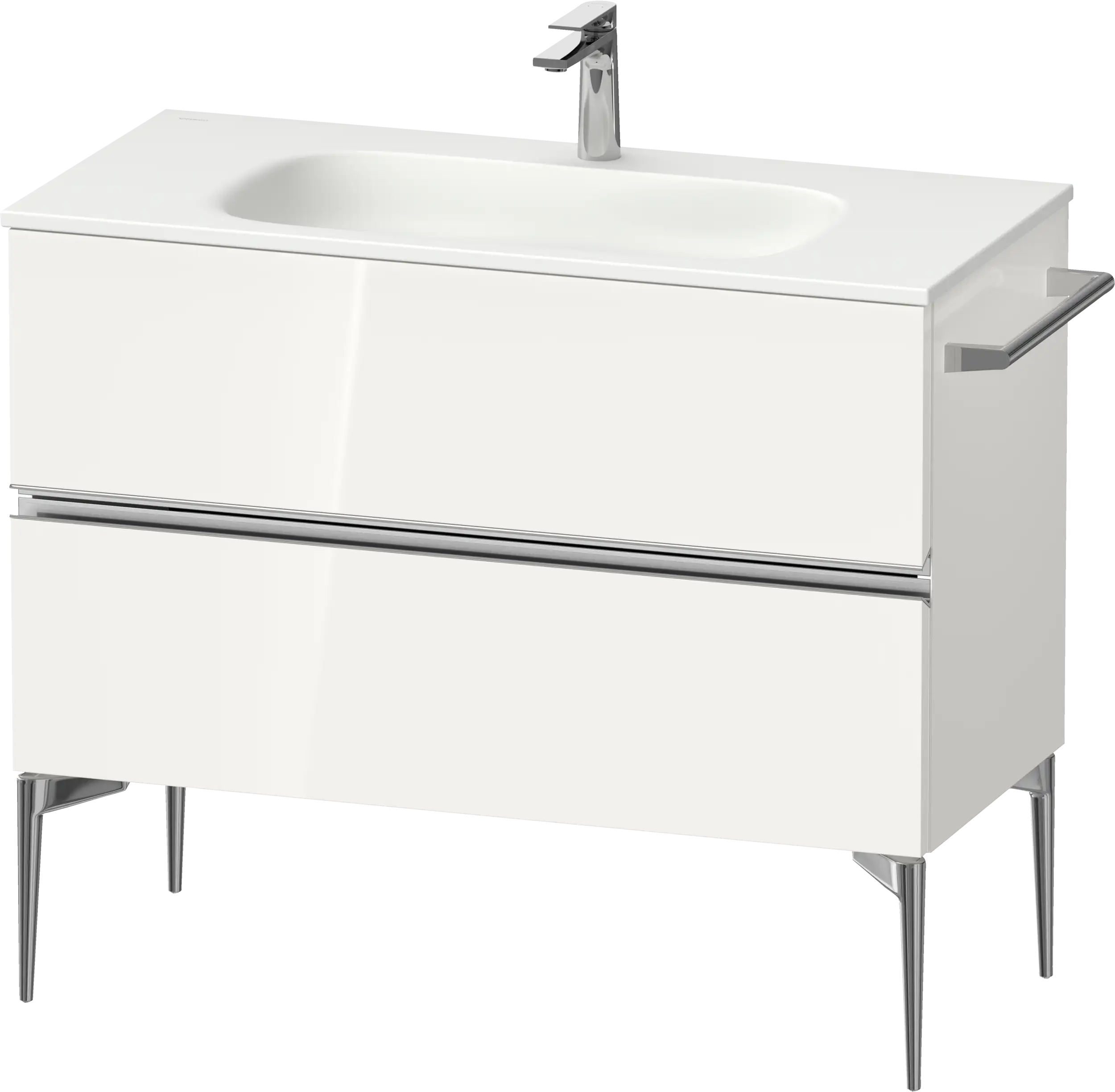 Duravit Sivida 39 3/4'' Wall Mount Two Drawer Single Vanity Cabinet, Sink Sold Separately