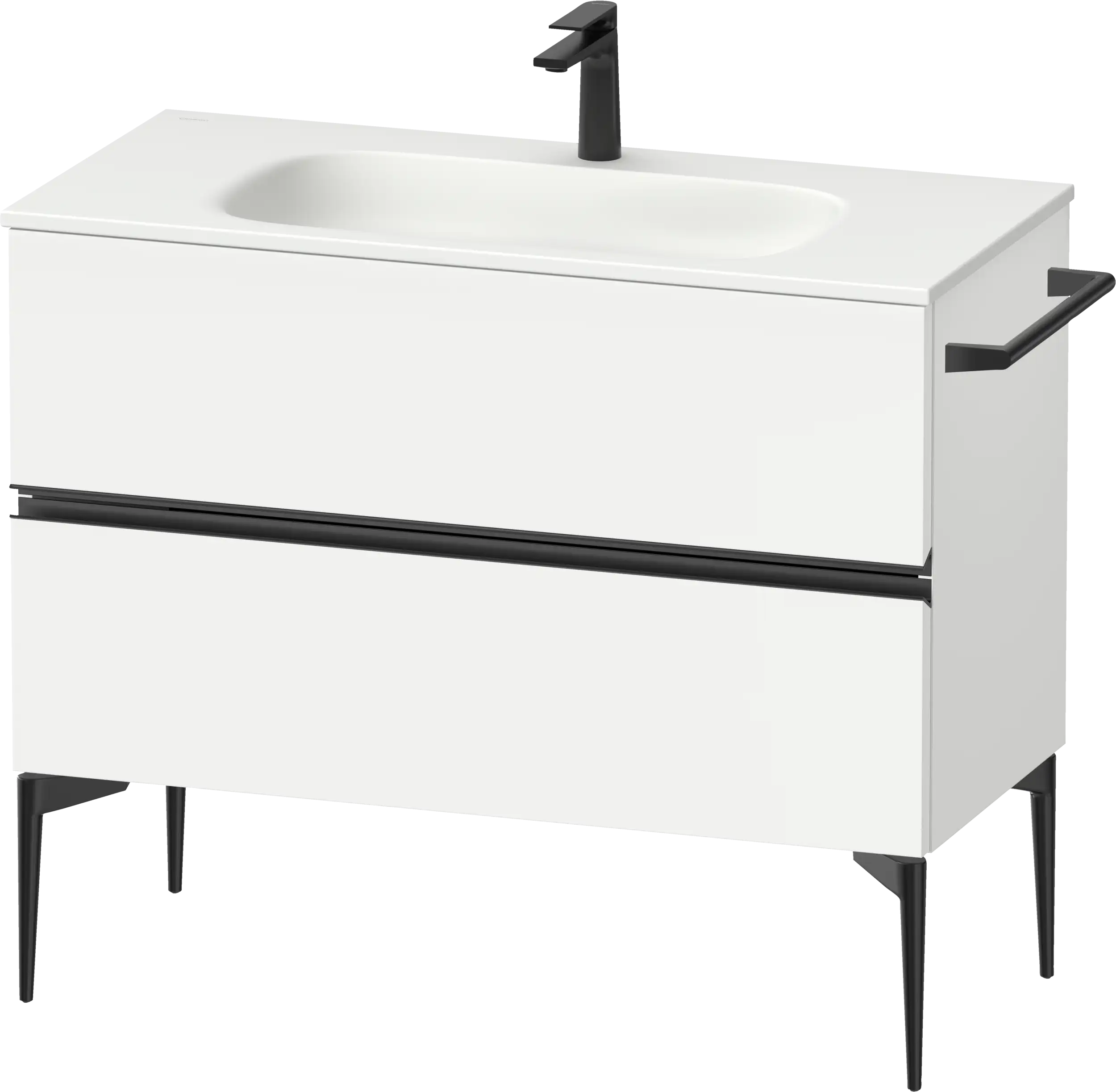 Duravit Sivida 39 3/4'' Wall Mount Two Drawer Single Vanity Cabinet, Sink Sold Separately