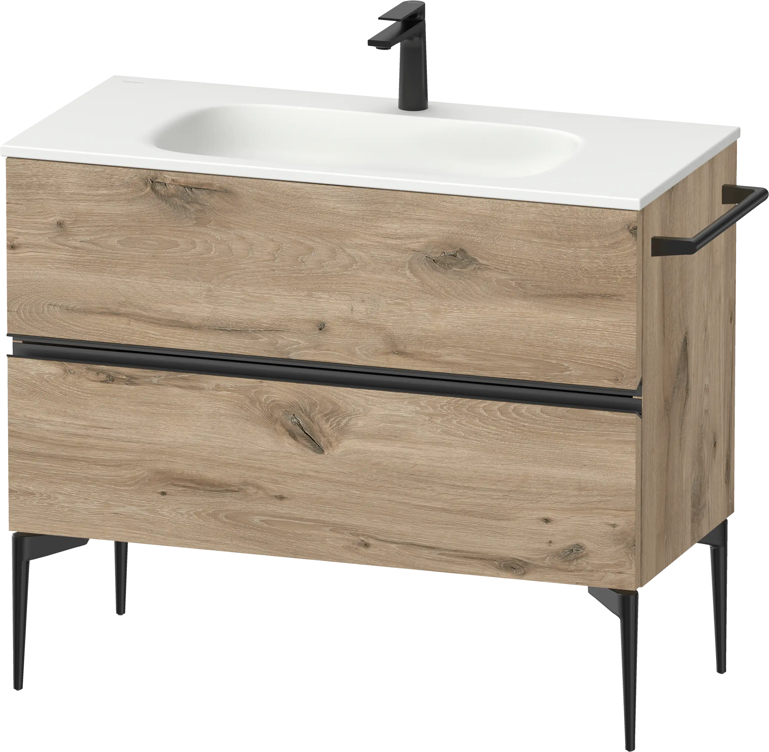 Duravit Sivida 39 3/4'' Wall Mount Two Drawer Single Vanity Cabinet, Sink Sold Separately