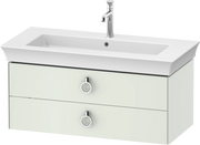 Duravit White Tulip 38 3/4'' Wall Mount Two Drawer Single Vanity Cabinet, Sink Sold Separately