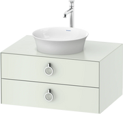 Duravit White Tulip 31 1/2'' Wall Mount Two Drawer Single Vanity Cabinet, Sink Sold Separately