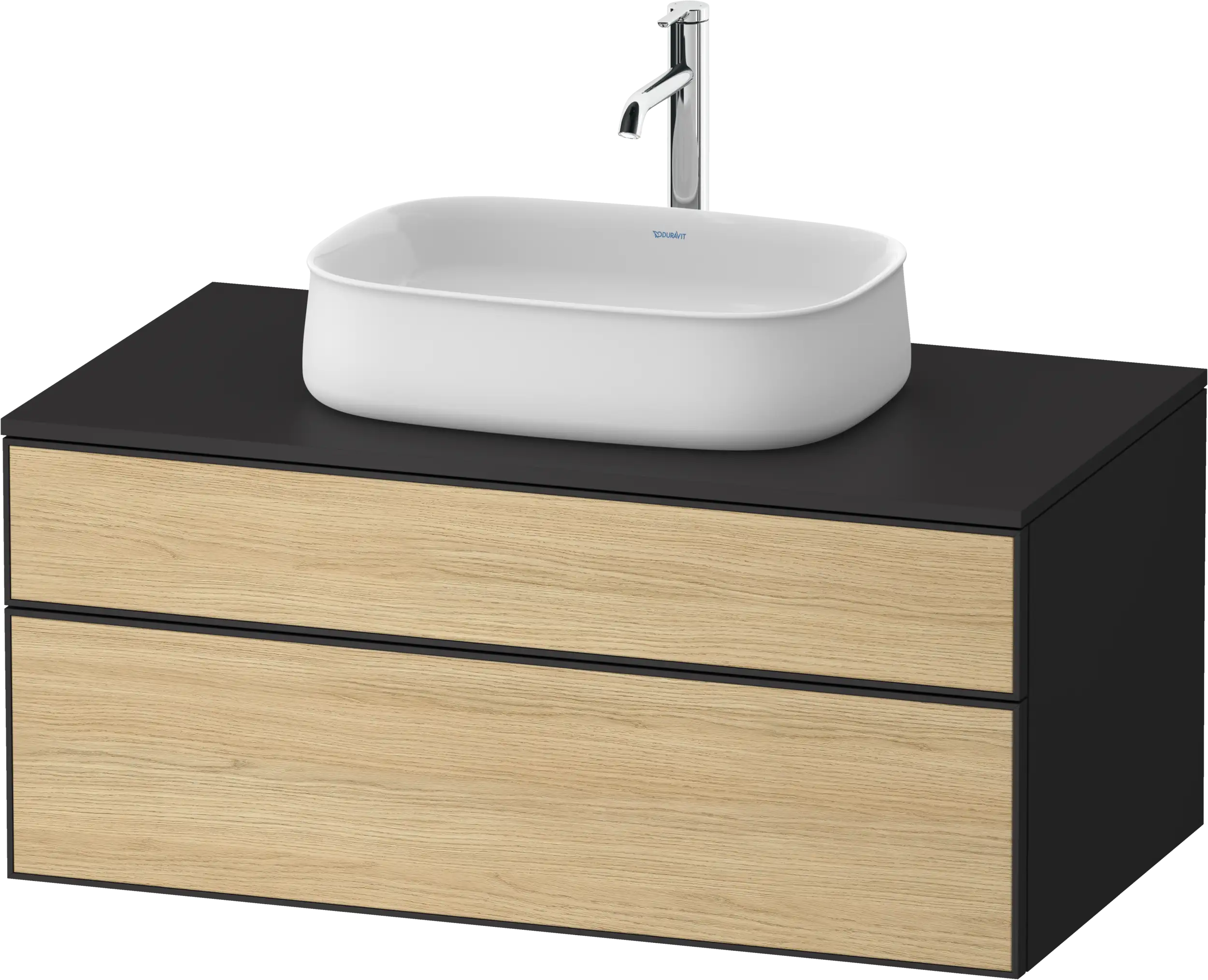 Duravit Zencha 39 3/8'' Wall Mount Two Drawer Single Vanity Cabinet, Sink Sold Separately
