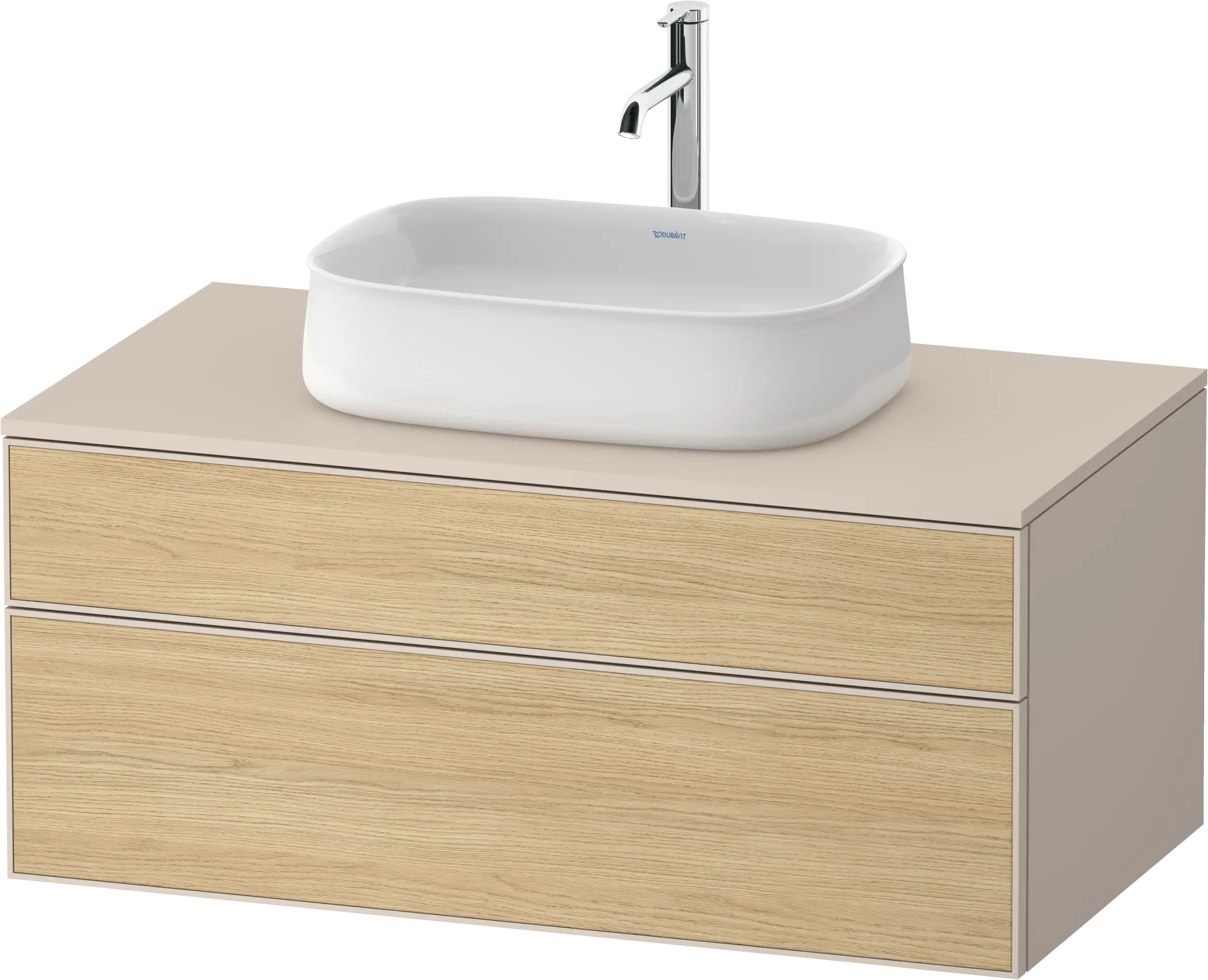 Duravit Zencha 39 3/8'' Wall Mount Two Drawer Single Vanity Cabinet, Sink Sold Separately