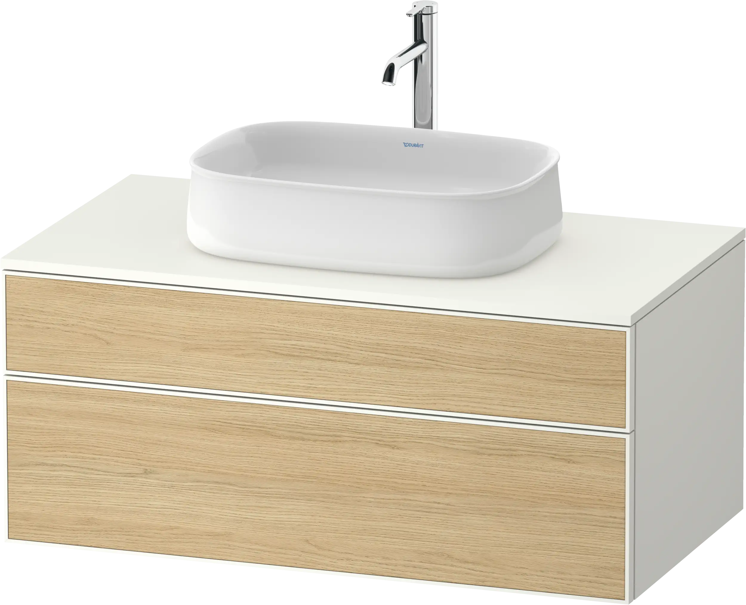 Duravit Zencha 39 3/8'' Wall Mount Two Drawer Single Vanity Cabinet, Sink Sold Separately