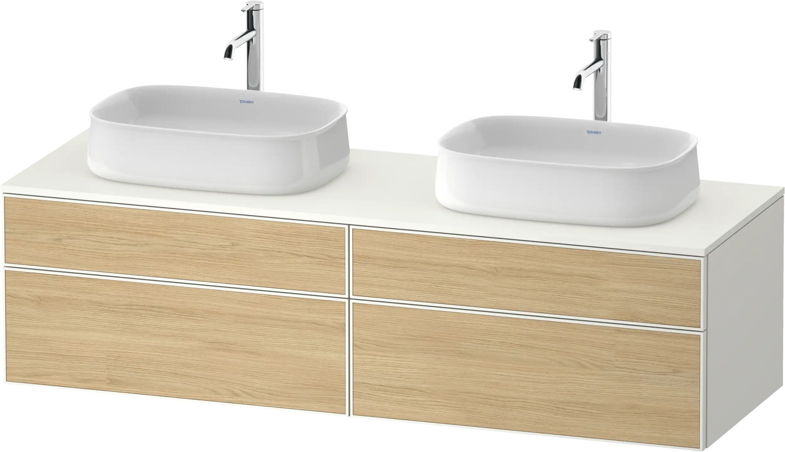 Duravit Zencha 39 3/8'' Wall Mount Double Vanity Cabinet, Sink Sold Separately