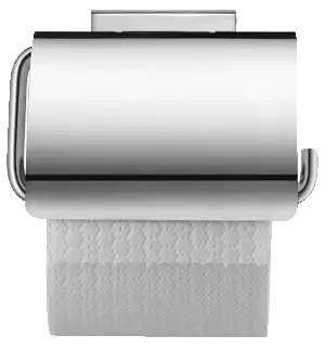 Duravit Karree Single Roll Covered Toilet Paper Holder in Chrome