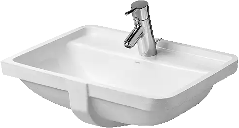 Duravit Starck 3 20 5/8'' Rectangular Undermount Sink in White with Overflow