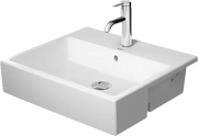 Duravit Vero 21 5/8'' Rectangular Semi-Recessed Sink in White with Single Faucet Hole and Overflow