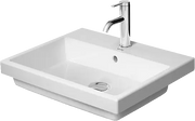 Duravit Vero 21 5/8'' Rectangular Drop In Sink in White with Single Faucet Hole and Overflow