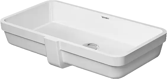 Duravit Vero 25'' Rectangular Undermount Sink in White with Overflow