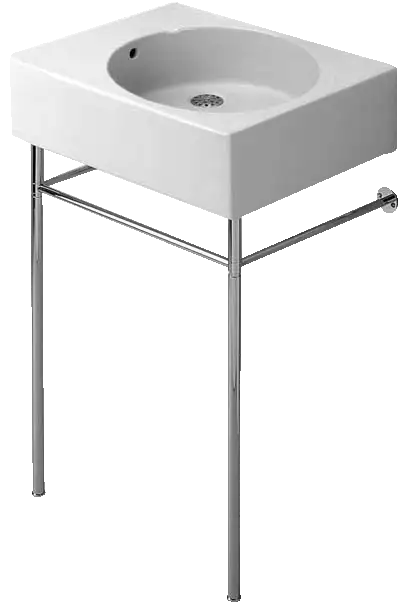 Duravit Design Classics 24 1/4'' Rectangular Wall Mounted Sink in White with Overflow