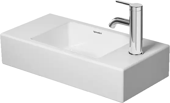 Duravit Vero 19 5/8'' Rectangular Wall Mounted Sink in White with Single Faucet Hole and