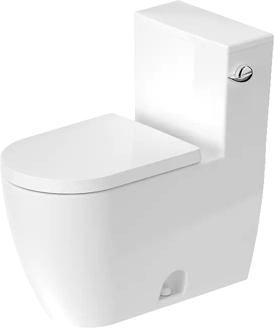 Duravit ME by Starck 1.28 GPF Single Flush Rimless Elongated ADA Compliant One Piece Toilet in White, Right Lever Flush - Seat Sold Separately