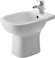 Duravit D-Code Single Hole Horizontal Spray Floorstanding Bidet in White