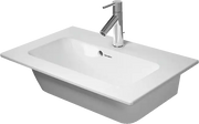 Duravit ME by Starck 24 3/4'' Rectangular Wall Mounted Sink in Satin Matte White with Single Faucet Hole and with Overflow