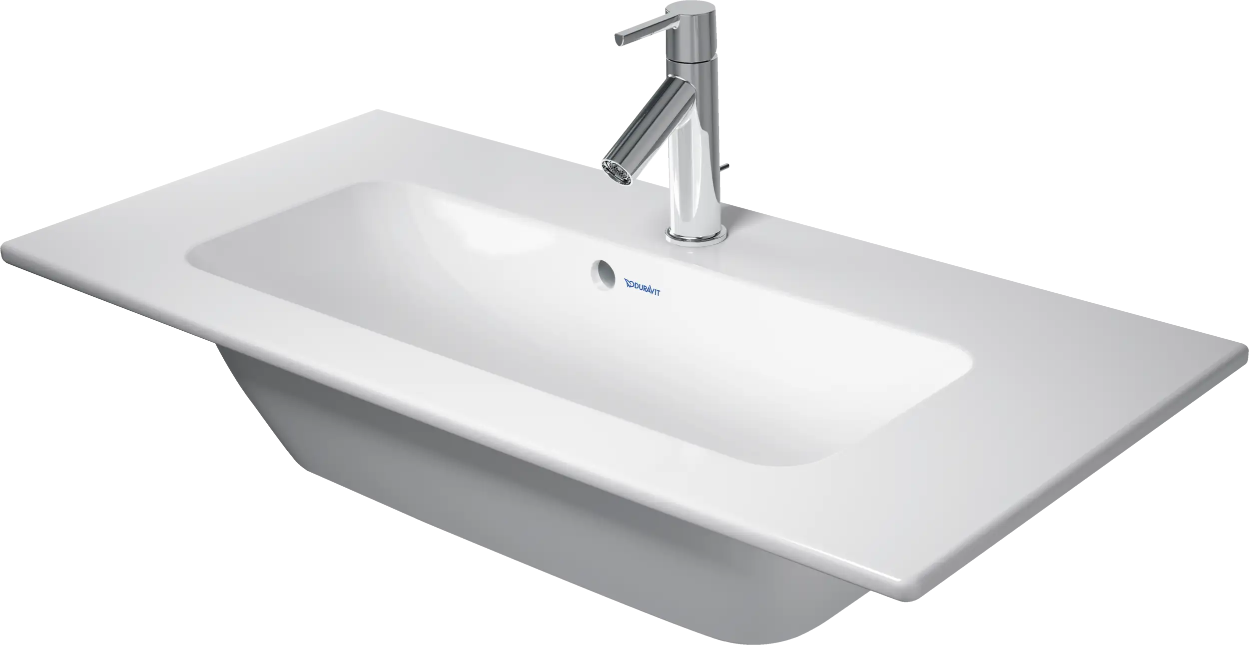 Duravit ME by Starck 32 5/8'' Rectangular Wall Mounted Sink in White with Single Faucet Hole and with Overflow