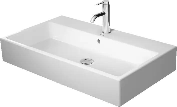 Duravit Vero 31 1/2'' Rectangular Vessel Sink in White with Single Faucet Hole and with Overflow