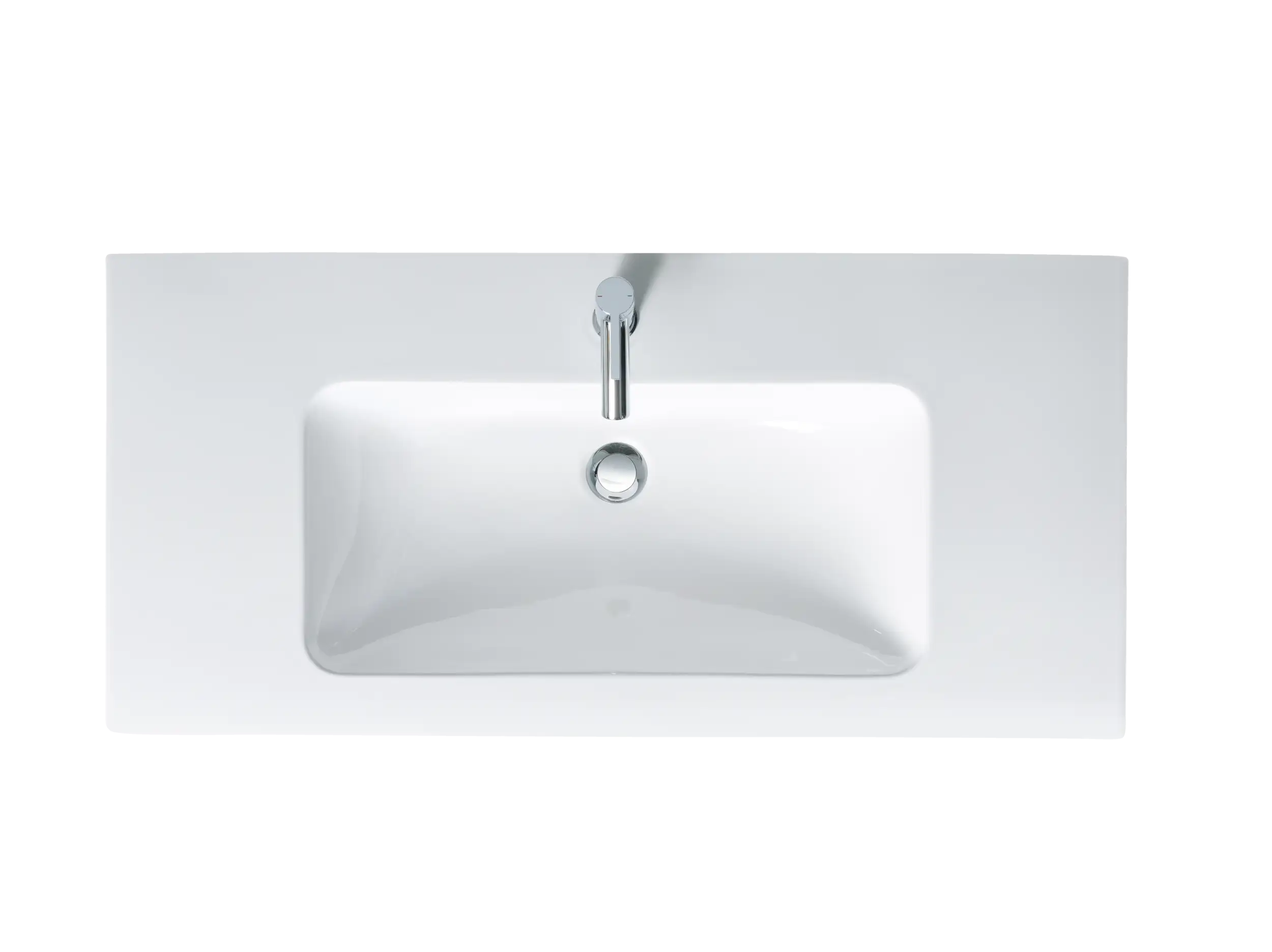 Duravit ME by Starck 40 1/2'' Rectangular Wall Mounted Sink in White with Single Faucet Hole and with Overflow