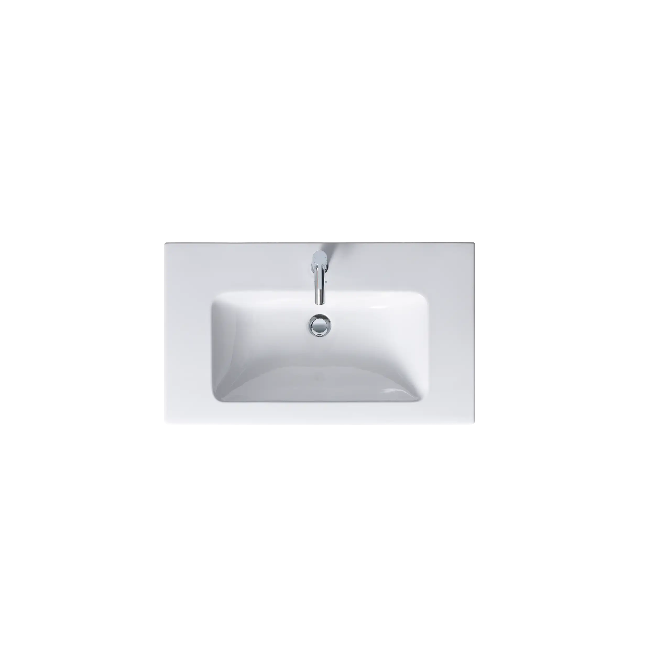 Duravit ME by Starck 32 5/8'' Rectangular Wall Mounted Sink in White with Single Faucet Hole and with Overflow