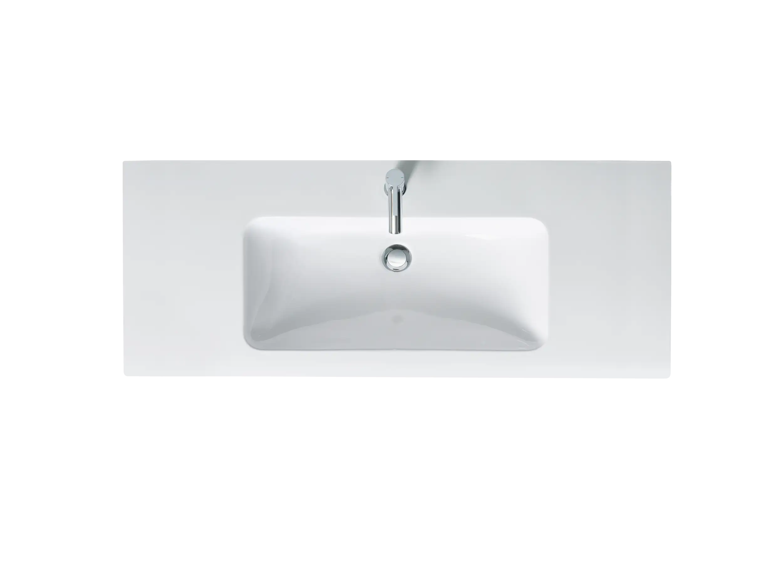 Duravit ME by Starck 48 3/8'' Rectangular Wall Mounted Sink in White with Single Faucet Hole and with Overflow