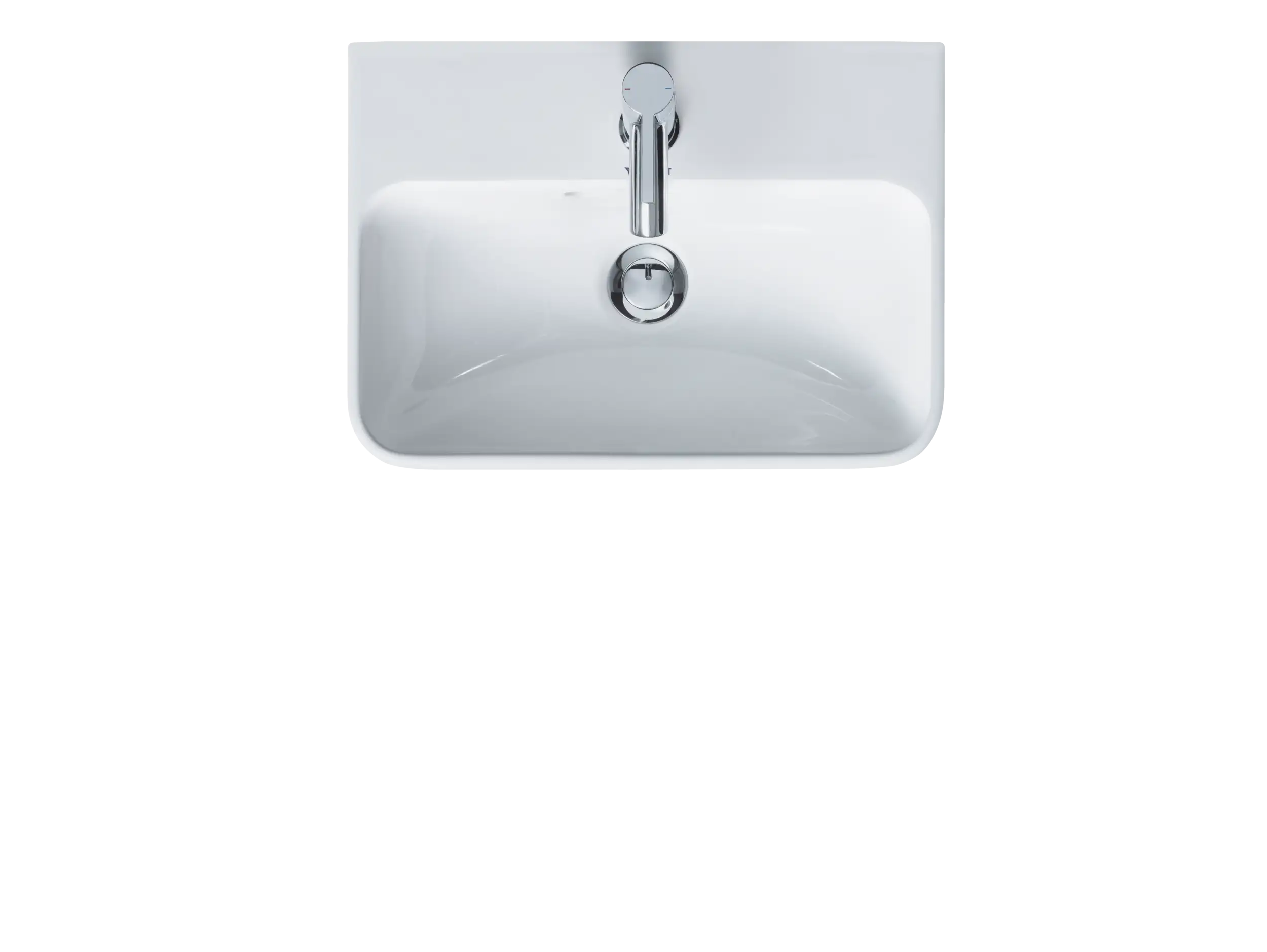 Duravit ME by Starck 17 3/4'' Rectangular Wall Mounted Sink in White with Single Faucet Hole and with Overflow