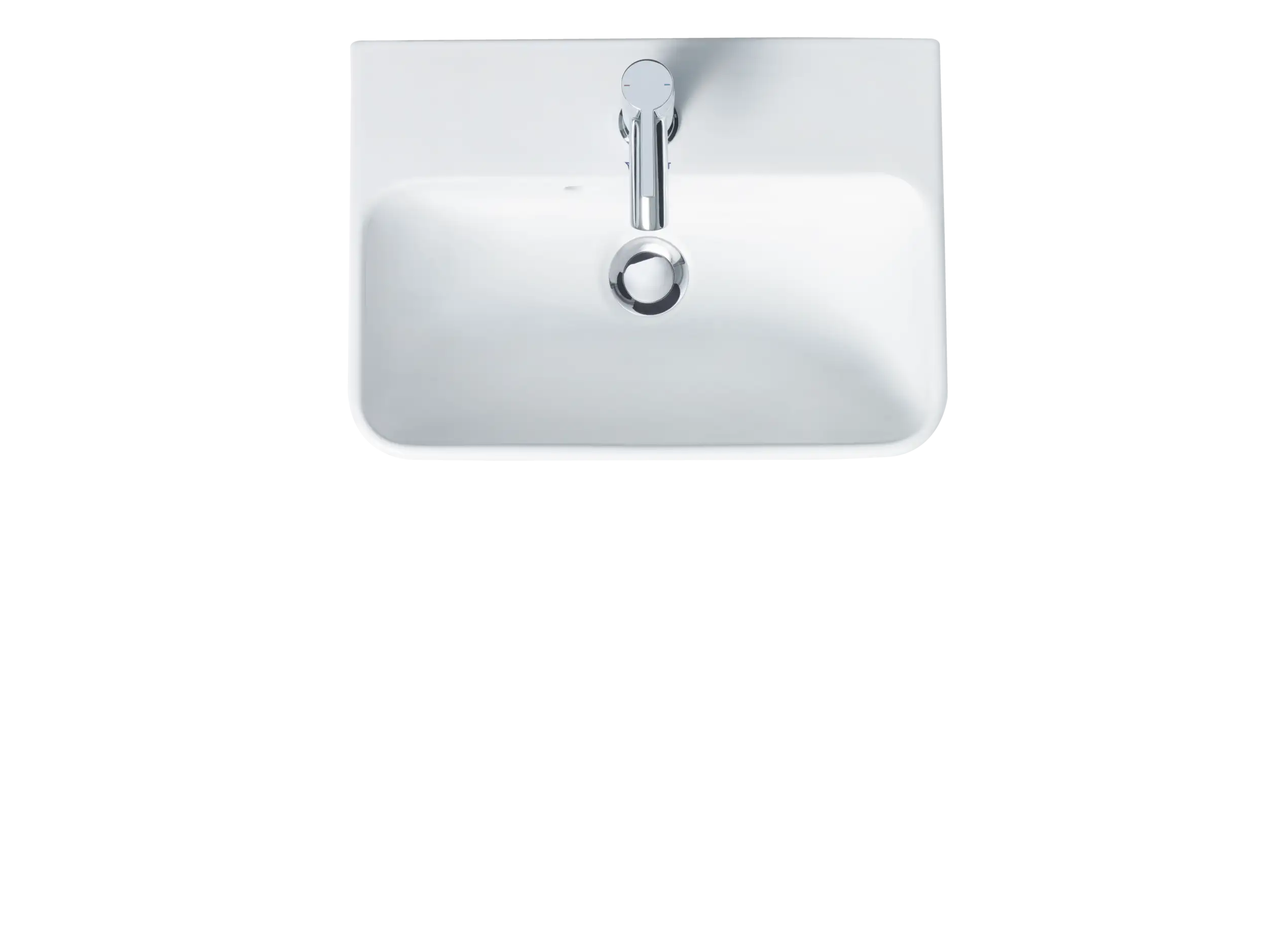 Duravit ME by Starck 23 5/8'' Rectangular Wall Mounted Sink  with Single Faucet Hole and with Overflow